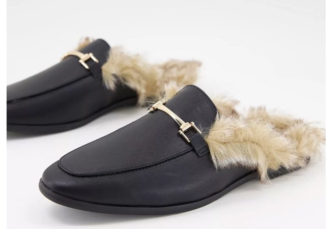 Fur loafers