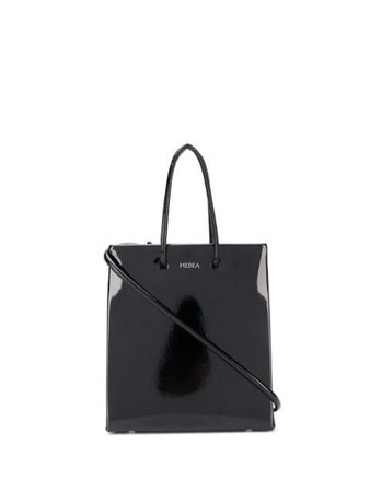 Shop black Medea mini vinyl tote bag with Express Delivery - Farfetch