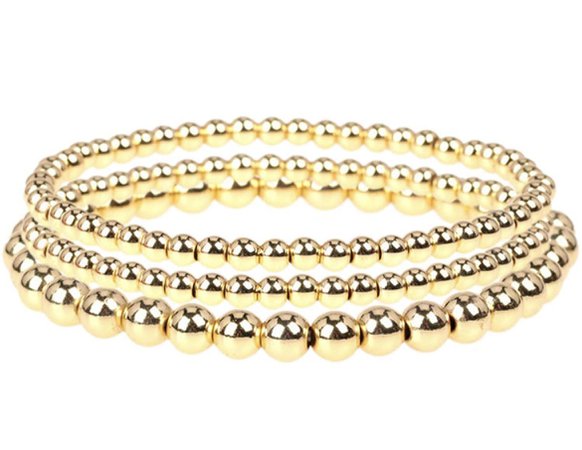 gold ankle beads