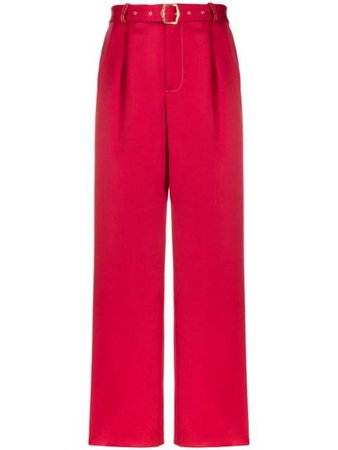 Sies Marjan Belted Trousers M7PW603 Red | Farfetch