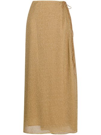 Oséree Lumière Shimmer Wrap Skirt Ss20