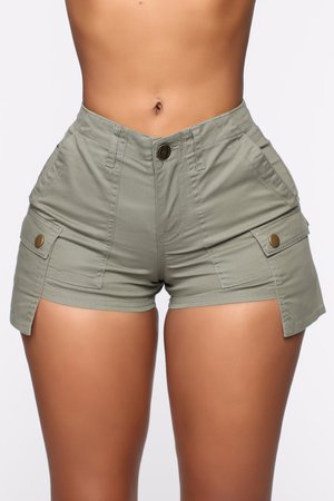 Cadet Kristin High Rise Shorts - Olive – Fashion Nova