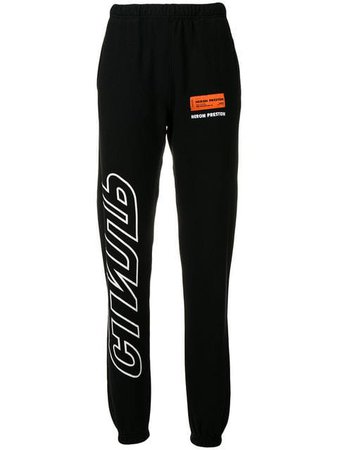Heron Preston contrast logo track pants $256 - Buy Online - Mobile Friendly, Fast Delivery, Price