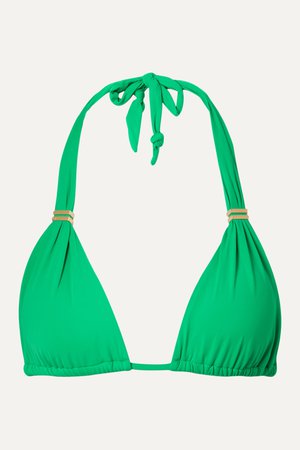 Green Bia triangle bikini top | ViX | NET-A-PORTER