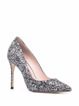 Shop Sophia Webster glitter-detail pointed pumps with Express Delivery - FARFETCH