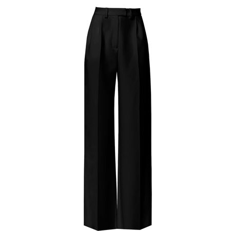 Sanremo High-rise Wide-leg Suit Pants Black | Angelika Jozefczyk | Wolf & Badger