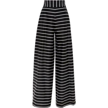 Black And White Striped Trousers