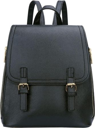 Amazon.com: KKXIU Stylish Small Backpack Bag for Women Synthetic Leather Mini Bookbag Purse with Multiple Pockets (a-black) : Clothing, Shoes & Jewelry