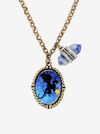 Dragon Plaque Crystal Necklace