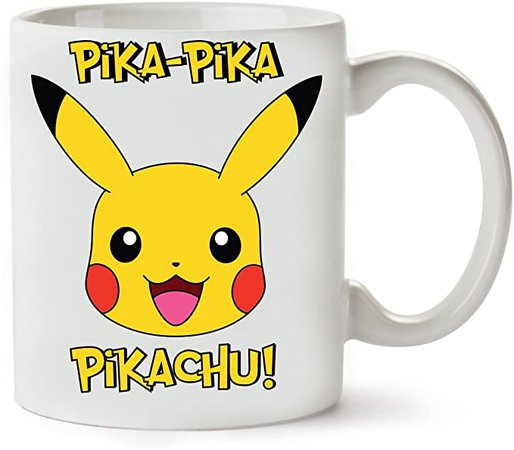 Wicked Design Pika Pika Pikachu Classic Tea Coffee Mug : Amazon.co.uk: Home & Kitchen