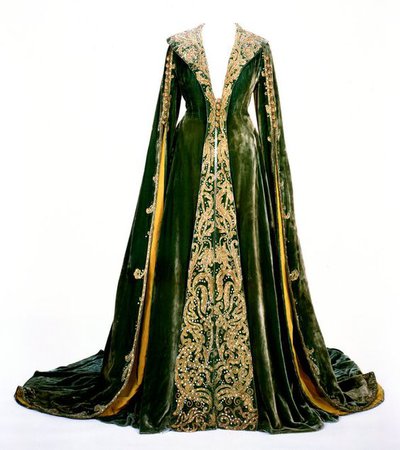 Dark Green & Gold Gown