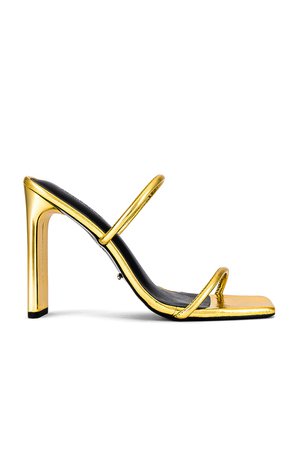 Tony Bianco Florence Mule in Gold Foil | REVOLVE