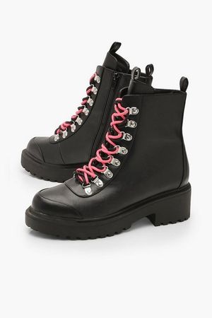 Double Lace Chunky Hiker Boots | Boohoo