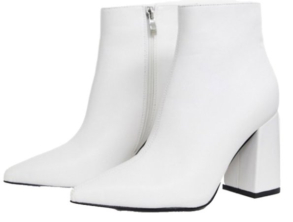 White ankle boots Public Desire
