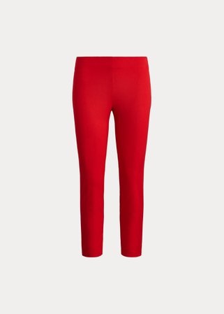 Ralph Lauren twill cropped skinny pant $89.50 Orient Red