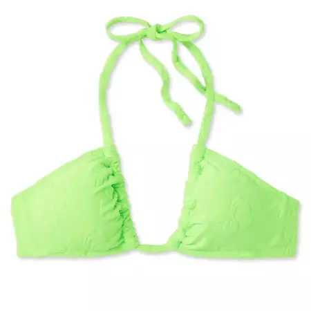 Women's Terry Textured U-neck Multi-way Bralette Bikini Top - Wild Fable™ Tropical Green : Target