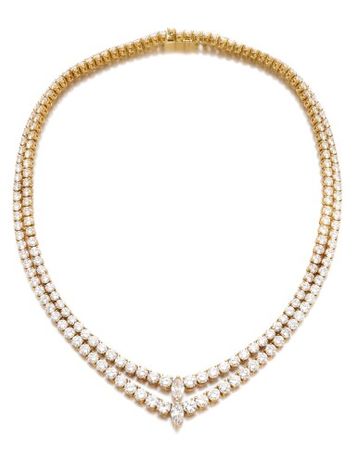 Cartier | Diamond necklace, 'Deux Lignes' | 卡地亞 | 鑽石「Deux Lignes」項鏈 | Magnificent Jewels and Noble Jewels: Part II | 2021 | Sotheby's