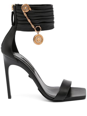 Versace Medusa Safety Pin Leather Sandals - Farfetch