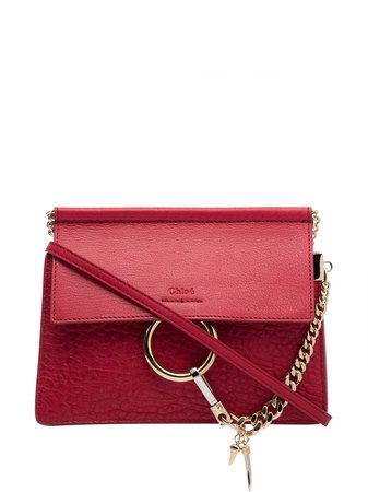 Red Chloé Small Faye Shoulder Bag | Farfetch.com