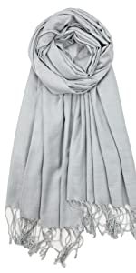 Achillea Large Soft Silky Pashmina Shawl Wrap Scarf in Solid Colors (Olive Green) at Amazon Women’s Clothing store