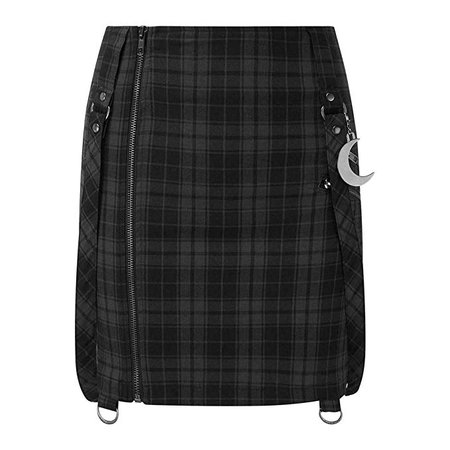 Killstar Adele Tartan Mini Skirt - Black - 10: Amazon.co.uk: Clothing