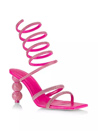 Shop Cult Gaia Lislie Crystal-Embellished Wrap Sandals | Saks Fifth Avenue