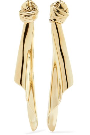 Saint Laurent | Gold-tone clip earrings | NET-A-PORTER.COM