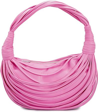 Amazon.com: Rejolly Underarm Bag for Women PU Leather Noodles Knoted Ruched Hobo Shoulder Handbag Fashion Purse Pink : Clothing, Shoes & Jewelry