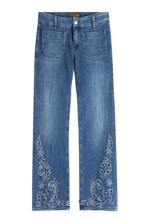 Lord Jim Cropped Jeans with Cut-Out Detail Gr. 30