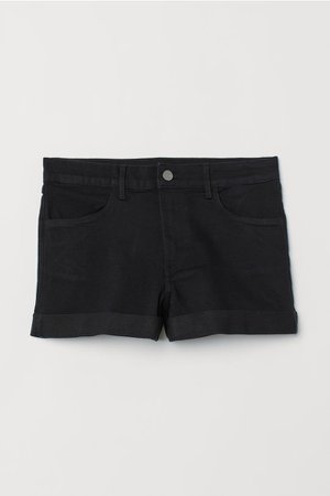 Denim Shorts - Black - Ladies | H&M US
