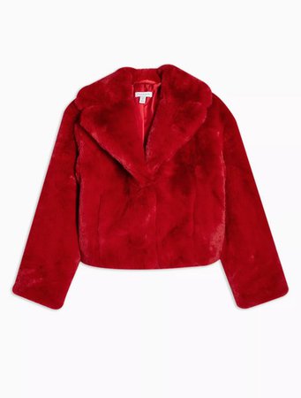 red fur jacket