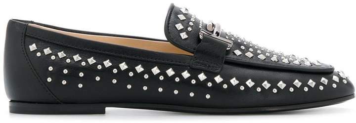 studded double T loafers