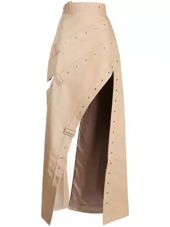 Rokh buckle-detail Asymmetric Skirt - Farfetch