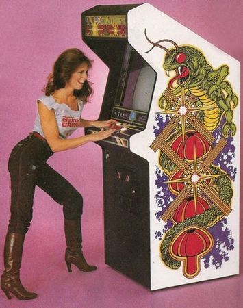 model Retro ad arcade game