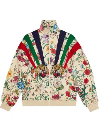 Gucci Technical jersey jacket with patches