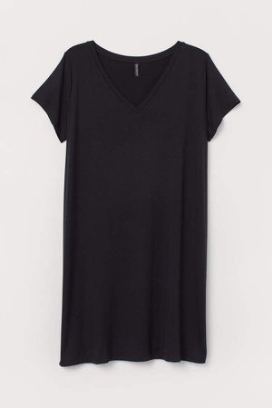 H&M+ V-neck Jersey Dress - Black