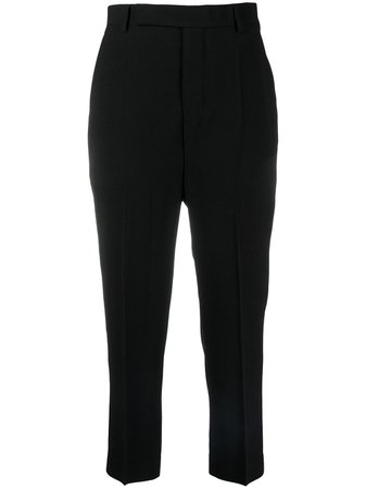 Rick Owens virgin wool-velvet blend tailored crop trousers black RP21S3309WE - Farfetch