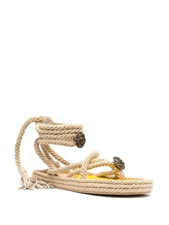 ETRO rope-wrap Sandals - Farfetch