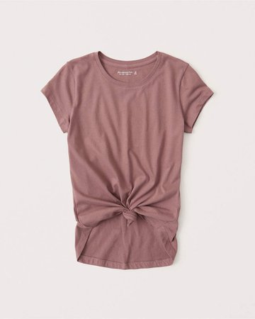 Women's Knotted Crew Tee | Women's New Arrivals | Abercrombie.com