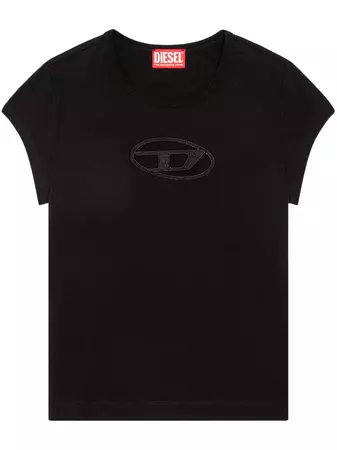 Diesel T-Angie logo-cut stretch-cotton T-shirt - Farfetch