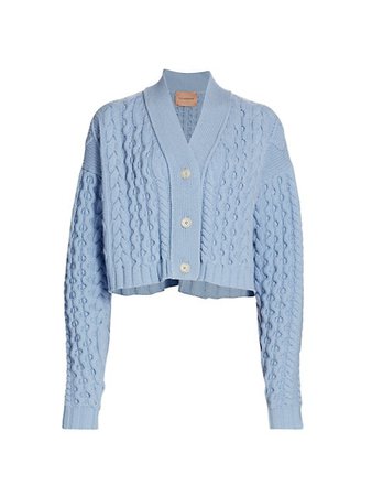 Andamane Forget Me Not Knitted Cropped Cardigan | SaksFifthAvenue