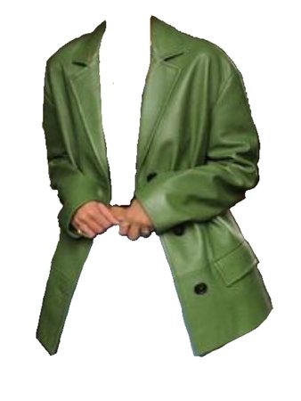 green leather jacket