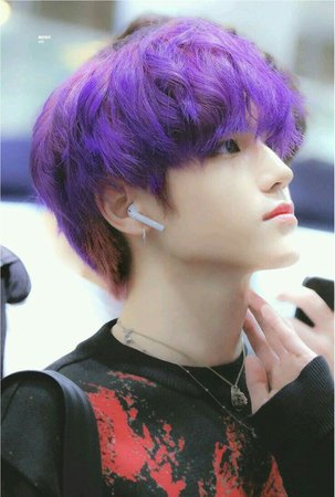NCT Taeyong purple hair boy