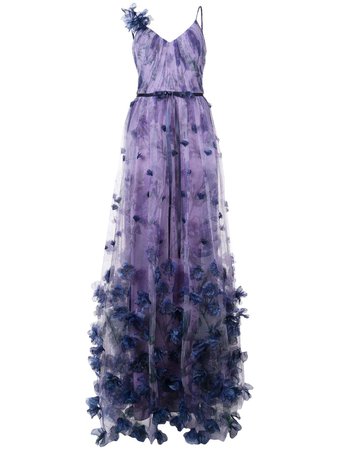 Marchesa Notte Floral Tulle Gown | Farfetch.com