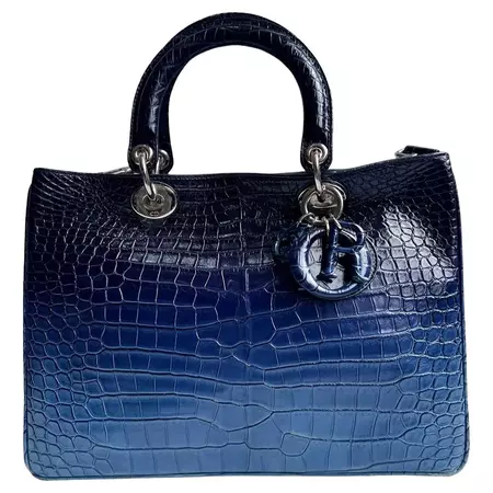 Christian Dior Diorissimo Ombre Crocodile Tote Medium Bag For Sale at 1stDibs | ombre crocodile purse