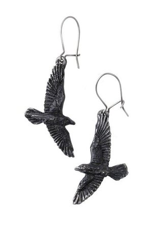 black raven earrings - Google Search