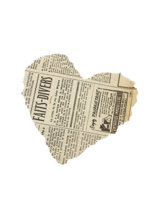 filled heart newspaper