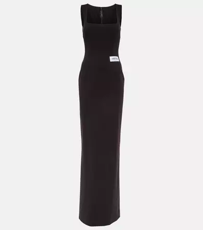 X Kim Ribbed Knit Maxi Dress in Black - Dolce Gabbana | Mytheresa