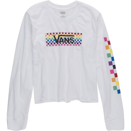 Vans Check Tangle Long-Sleeve Crop Shirt - Girls' | Backcountry.com