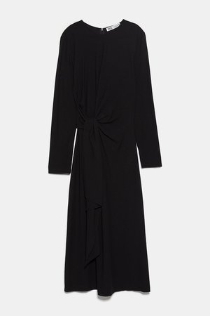 DRESS WITH KNOTTED FRONT - BEST SELLERS-WOMAN | ZARA United States black